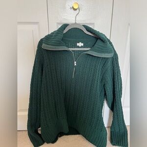 Aerie Oversized Chenille 1/2 Zip Sweater